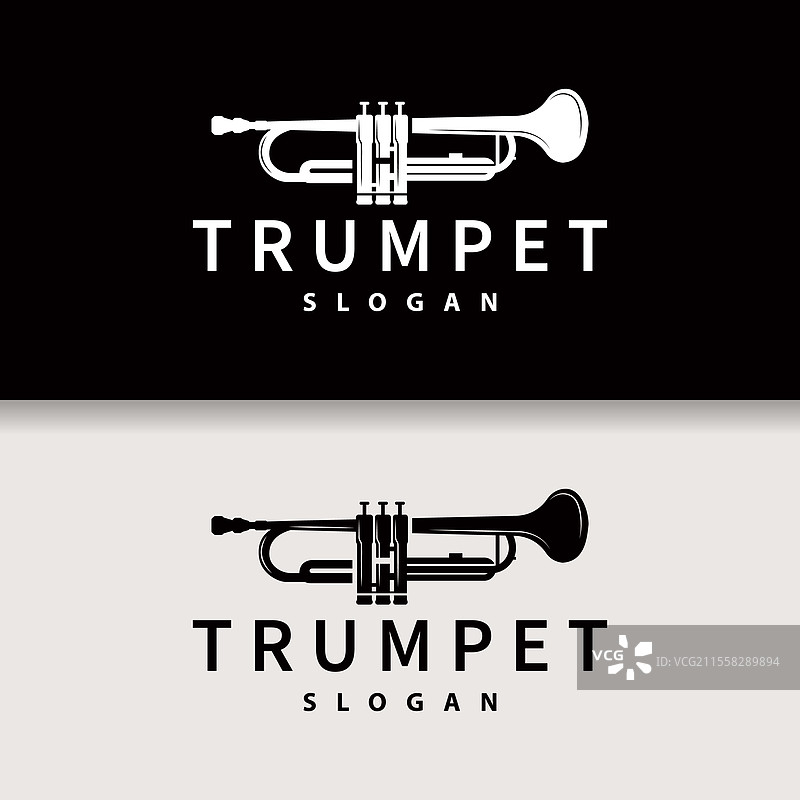 简单的品牌轮廓设计黄铜乐器图片素材