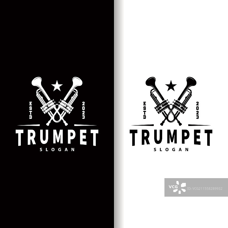 简单的品牌轮廓设计黄铜乐器图片素材