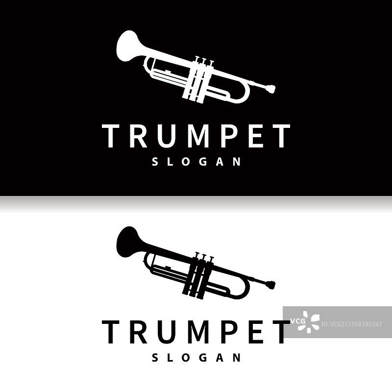 简单的品牌轮廓设计黄铜乐器图片素材