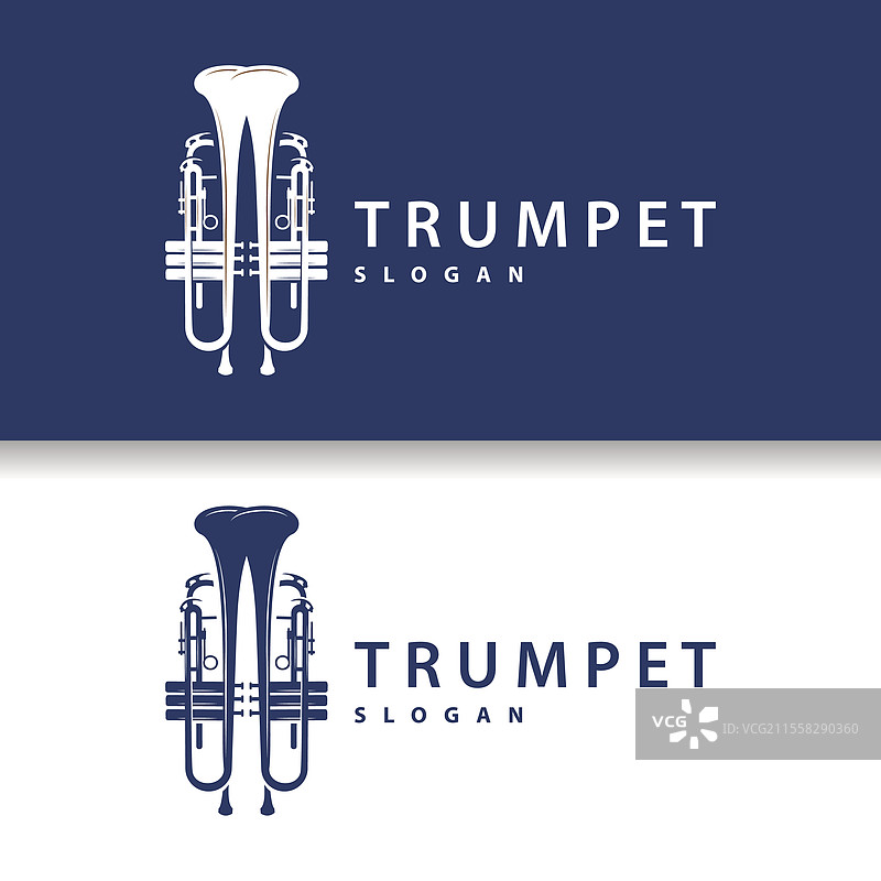 简单的品牌轮廓设计黄铜乐器图片素材