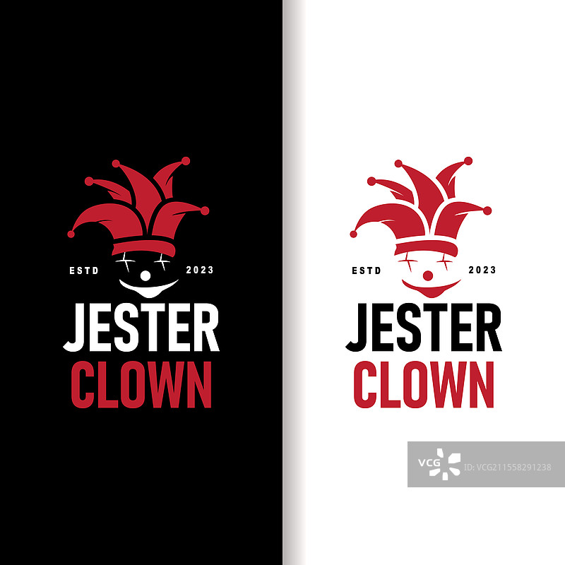 简约模板小丑帽标志 минималистичный шутник图片素材