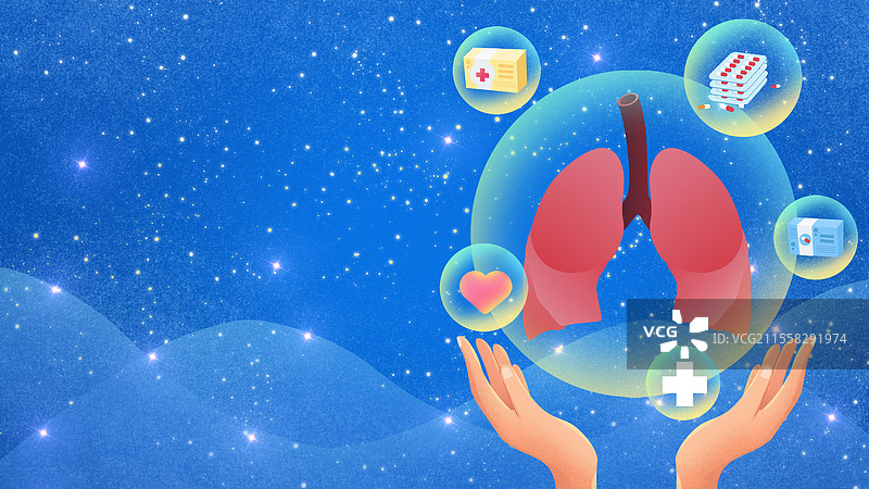 世界保健日医疗新型冠状肺炎肺部预防肺部感染肺结核肺病图片素材