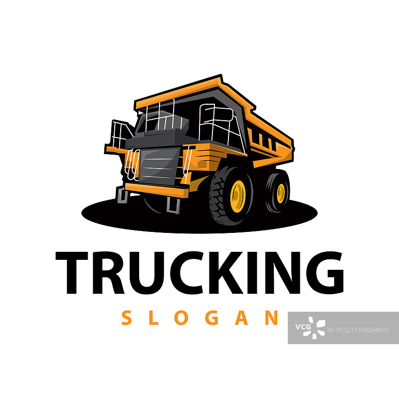 重型矿用卡车的卡车标志图片素材