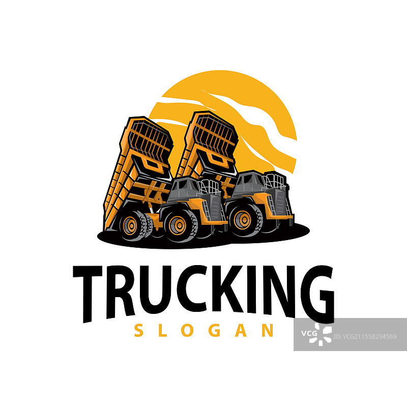 重型矿用卡车的卡车标志图片素材