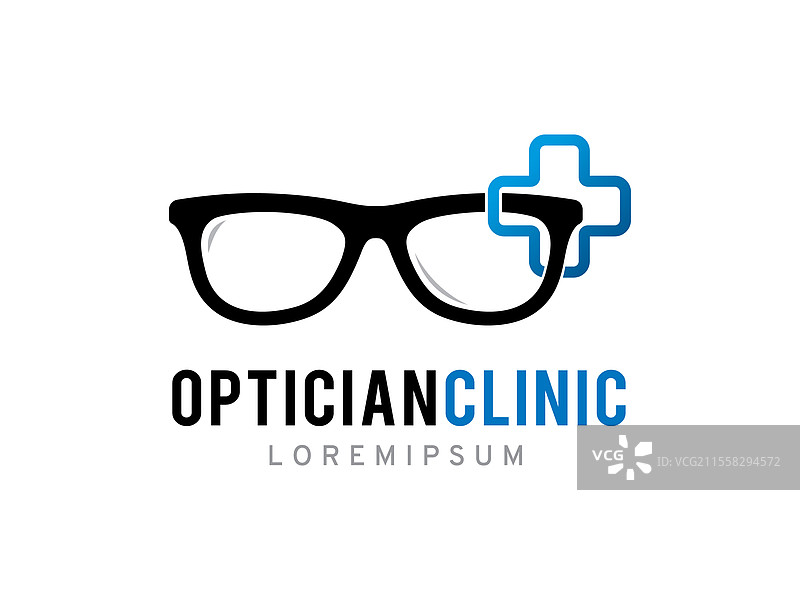眼镜诊所标志符号或图标模板图片素材