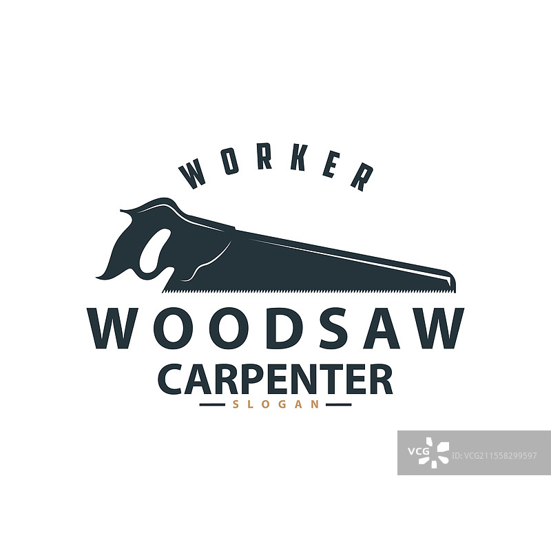 木锯标志设计 木匠工具剪影图片素材