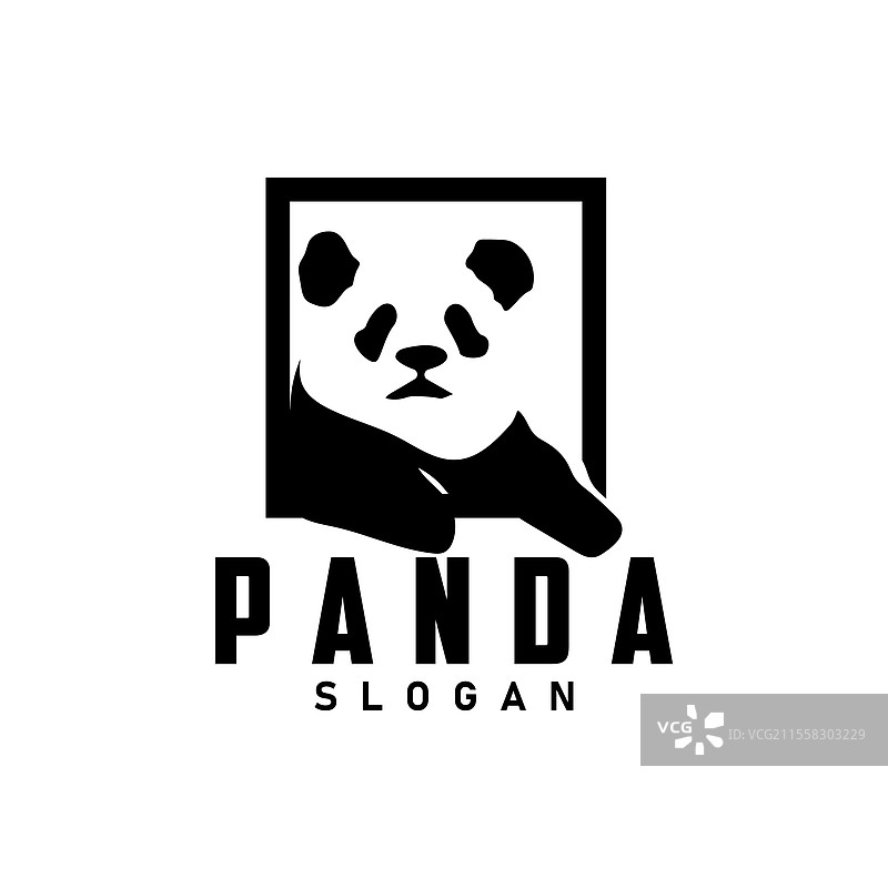 可爱简单的懒惰黑白熊猫动物图片素材