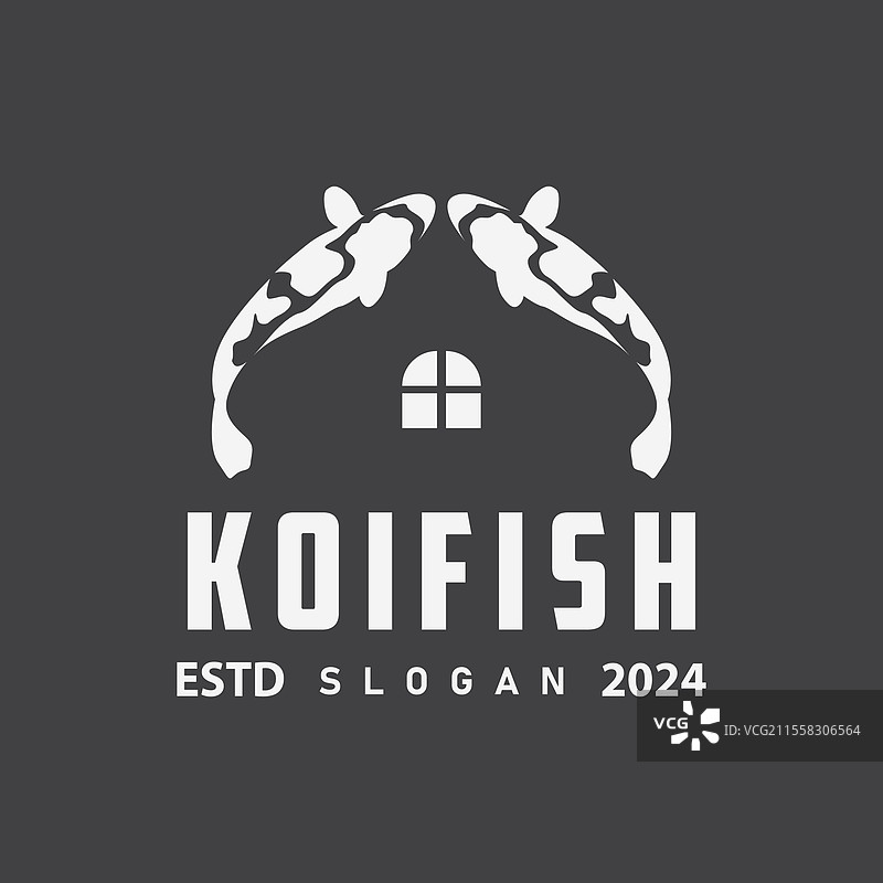 锦鲤鱼标志设计 装饰性鱼类 水族箱图片素材