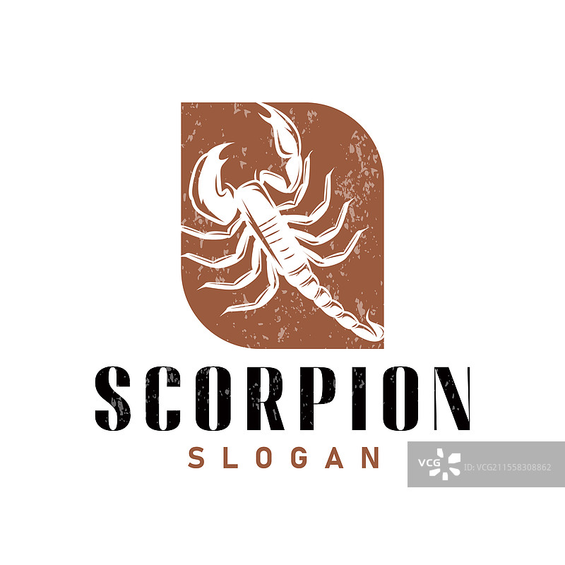 蝎子标志身份设计 复古风格图片素材