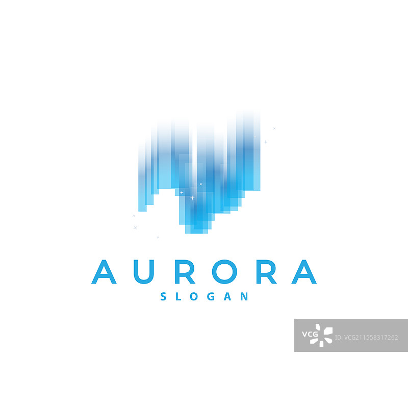 极光光波天空视图简单抽象标志图片素材