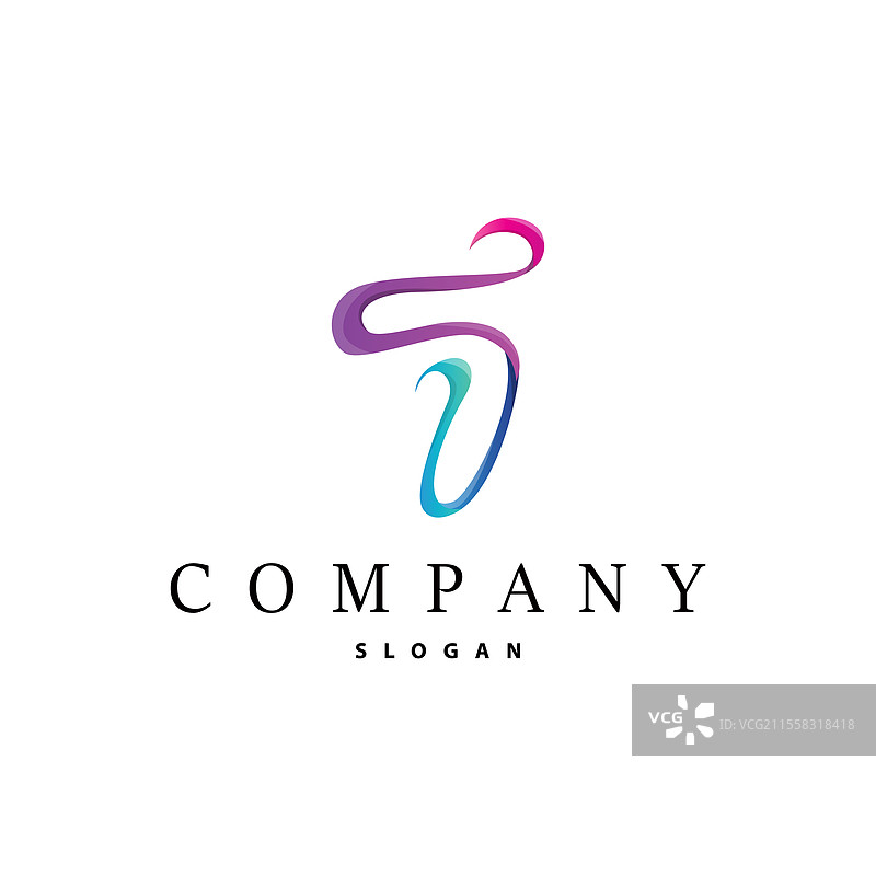 现代奢华的字母“T”字母标志图片素材