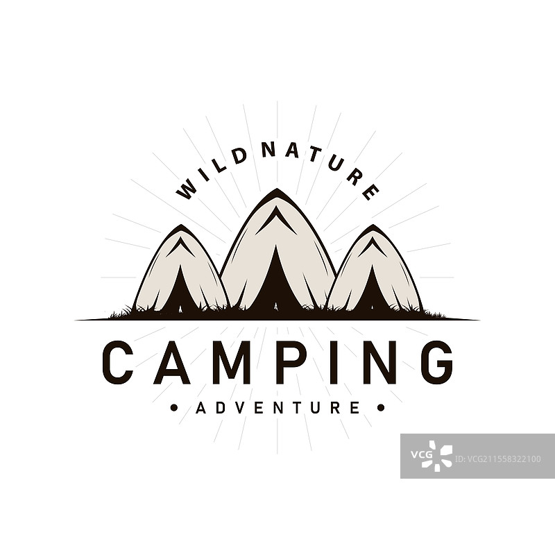 野外探险露营标志设计图片素材