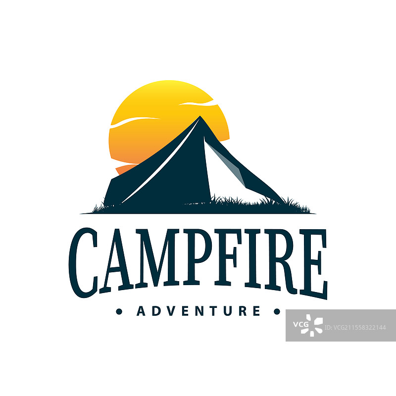 野外探险露营标志设计图片素材
