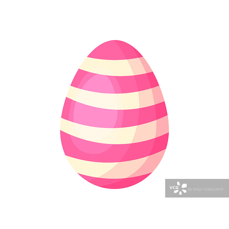 粉色条纹复活节彩蛋单一元素图片素材