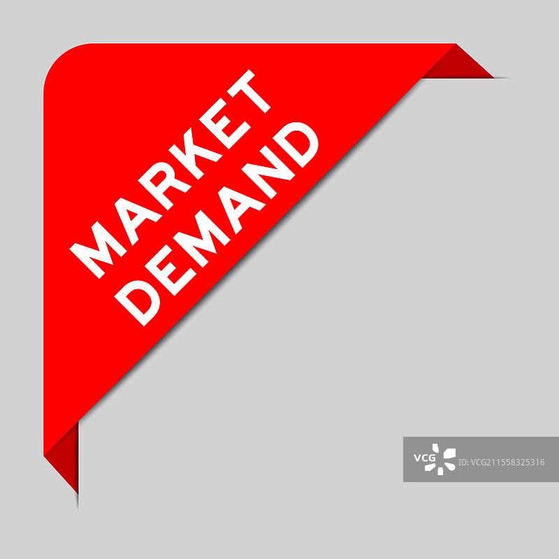 红色角标横幅，上面写着“市场”图片素材