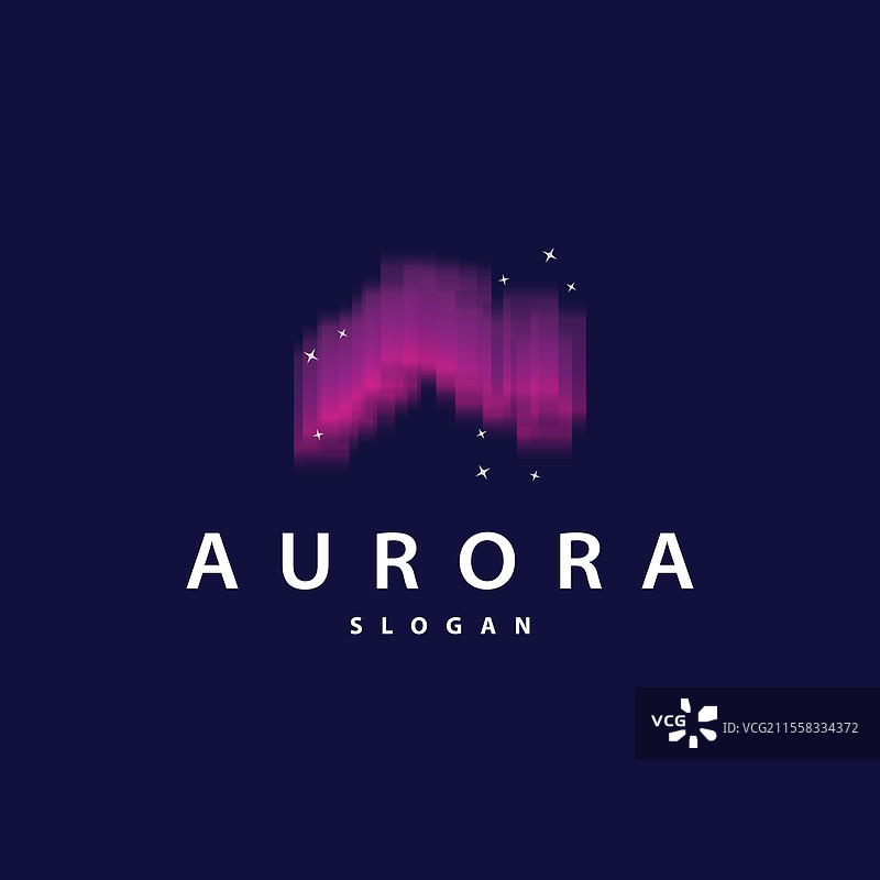 极光光波天空视图简单抽象标志图片素材