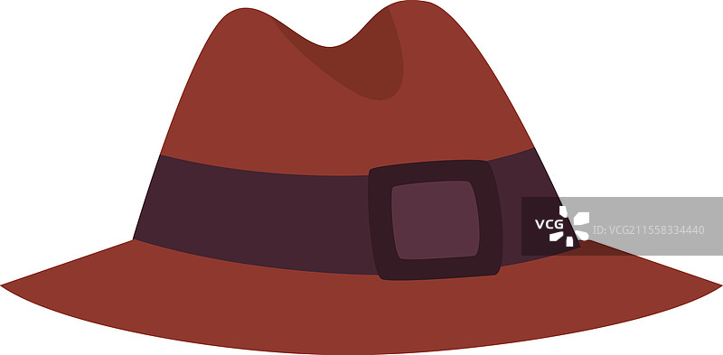 棕色宽边礼帽图标图片素材