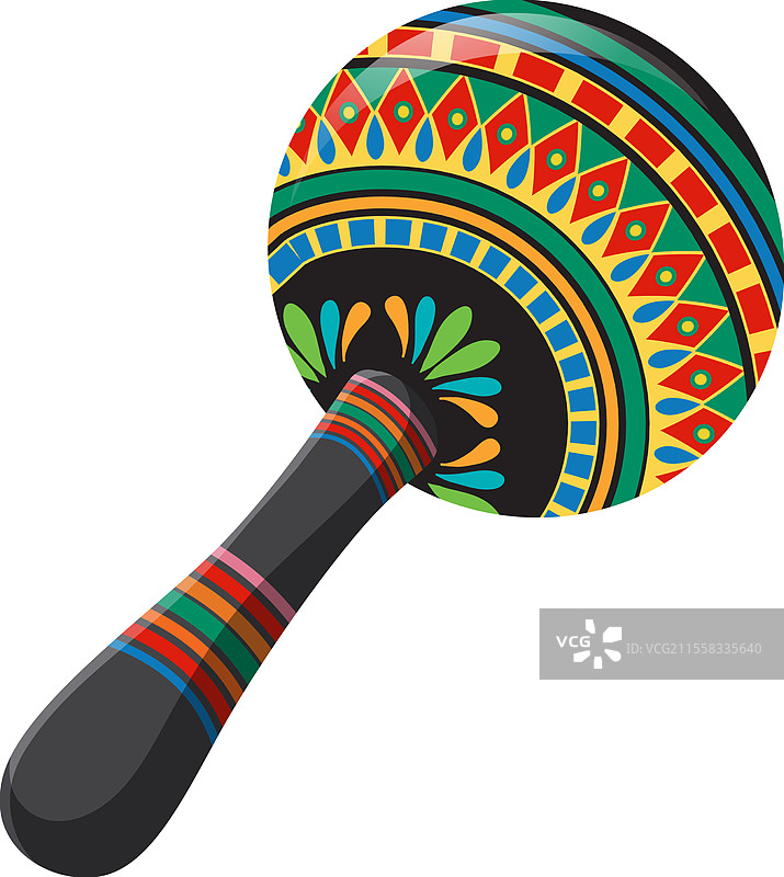 色彩鲜艳的马拉卡，带有传统墨西哥图案图片素材