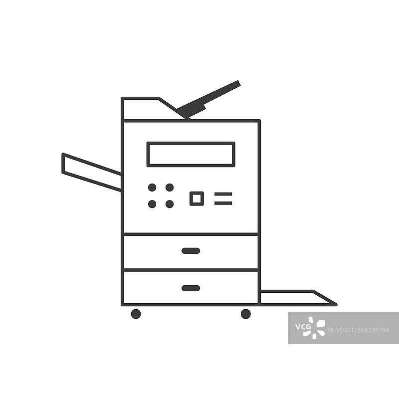 办公室复印机的线条艺术图片素材