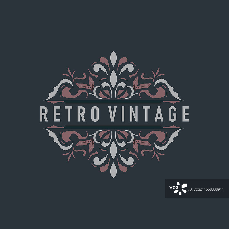 奢华简约线条装饰标志图片素材