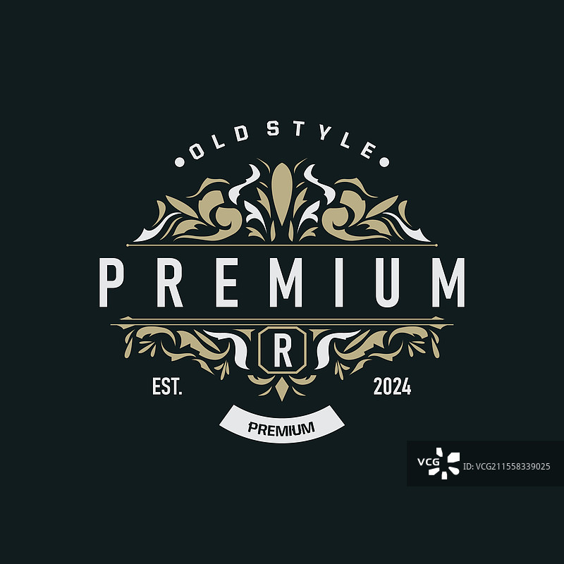 奢华简约线条装饰标志图片素材