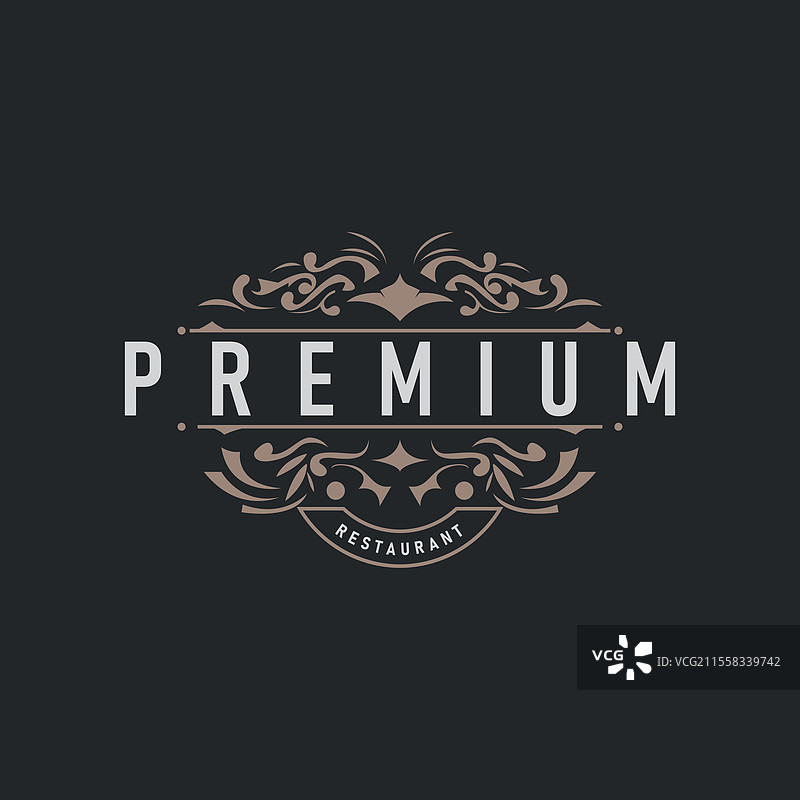 奢华简约线条装饰标志图片素材