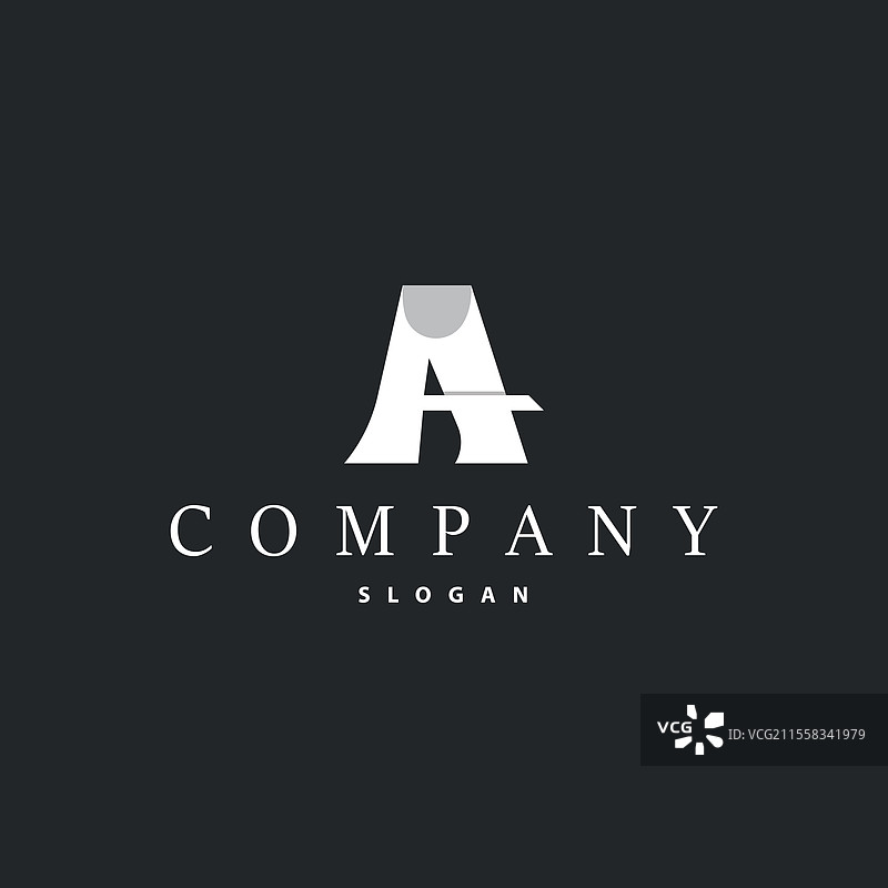 现代奢华的简约字母“A”标志图片素材