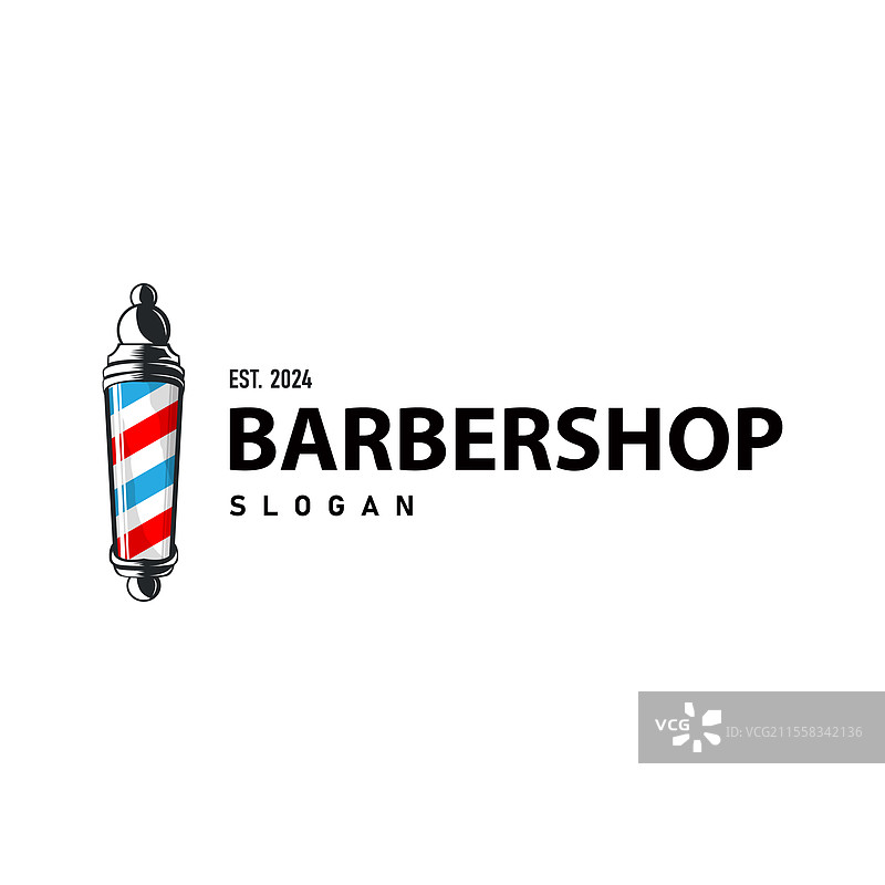 理发店标志，理发剪刀，复古老式设计图片素材