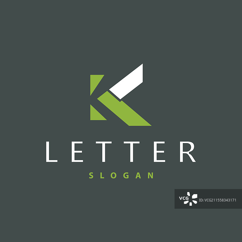 现代奢华的简约字母K标志图片素材