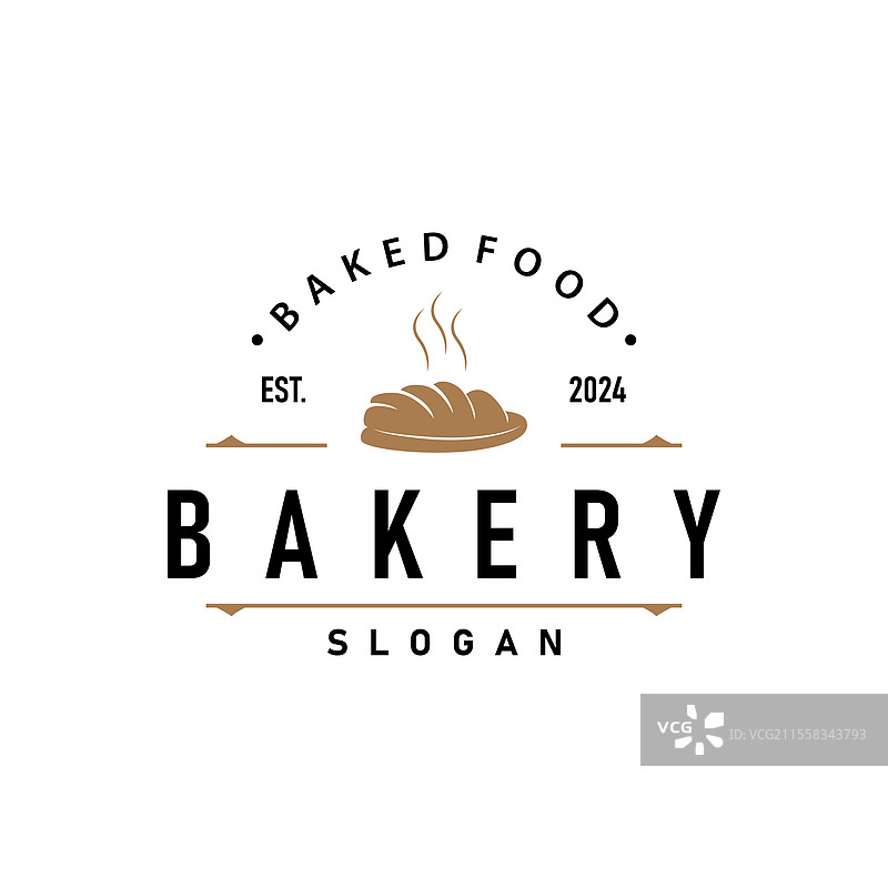 复古风格的面包店标志图片素材