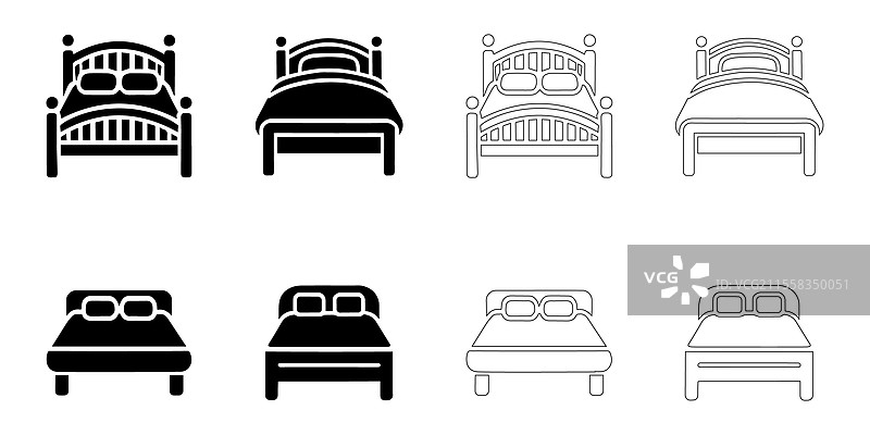 床图标集图片素材