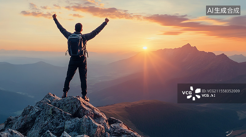 【AI数字艺术】巅峰胜利图片素材