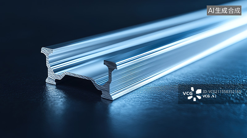 【AI数字艺术】金属H型钢材特写图片素材