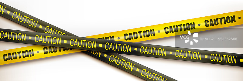黄色警示带，上面有黑色文字图片素材