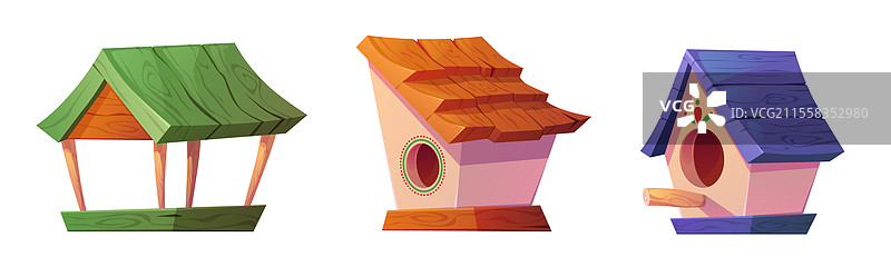卡通鸟屋系列图片素材