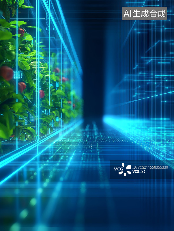 【AI数字艺术】未来智能农业系统图片素材