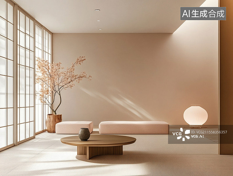 【AI数字艺术】日式简约室内设计图片素材