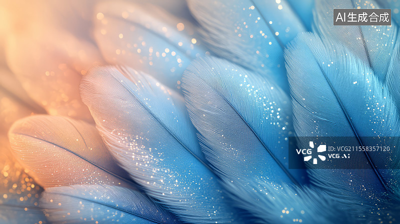 【AI数字艺术】羽毛做成的装饰工艺品图片素材