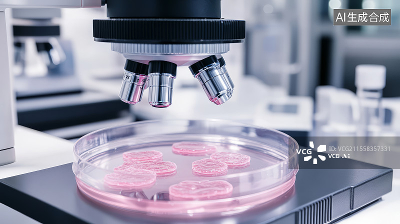 【AI数字艺术】显微镜和培养皿图片素材