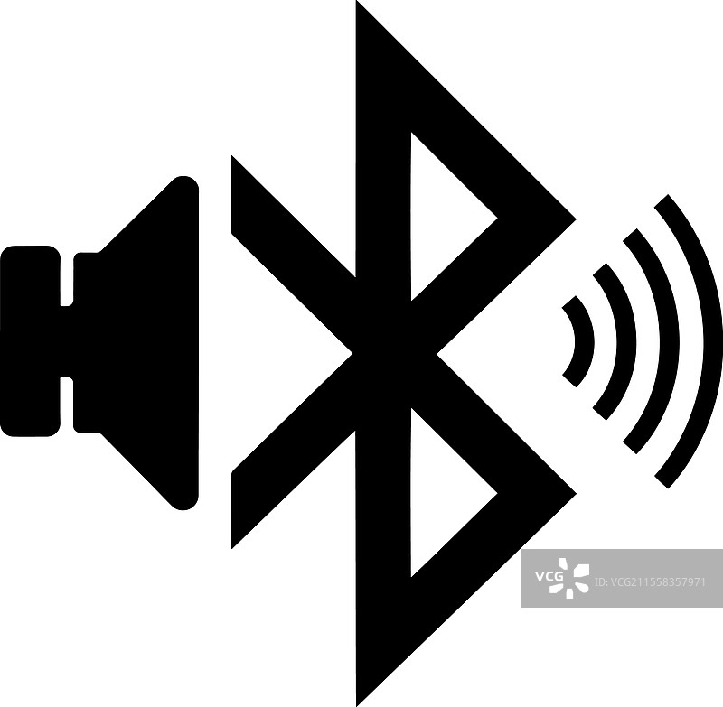 蓝牙图标剪影艺术作品 2图片素材