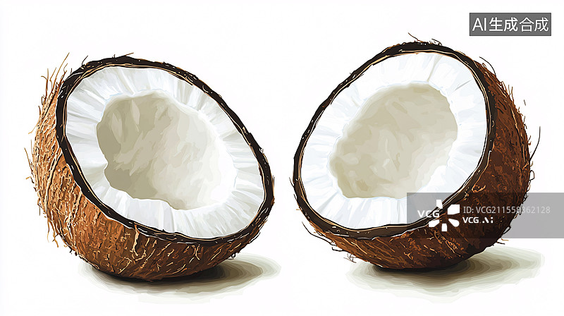 【AI数字艺术】热带风情椰果美味图片素材
