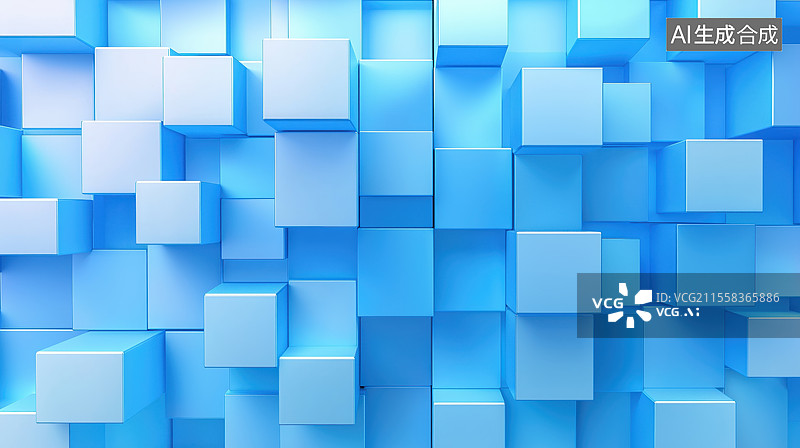 【AI数字艺术】立方体背景图片素材
