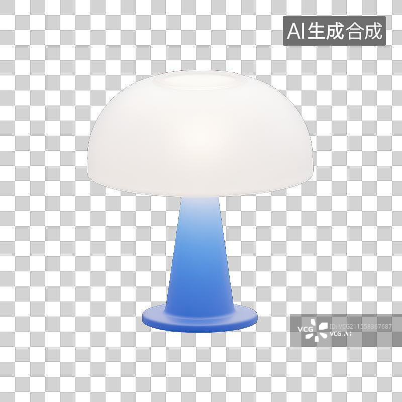 【AI数字艺术】简约风格的床头灯，3D台灯光线光明灯光图片素材