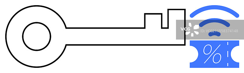 数字钥匙解锁在线折扣无线优惠图片素材
