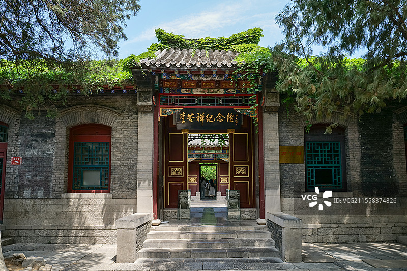 山东济南趵突泉公园-万竹园-李苦禅纪念馆图片素材