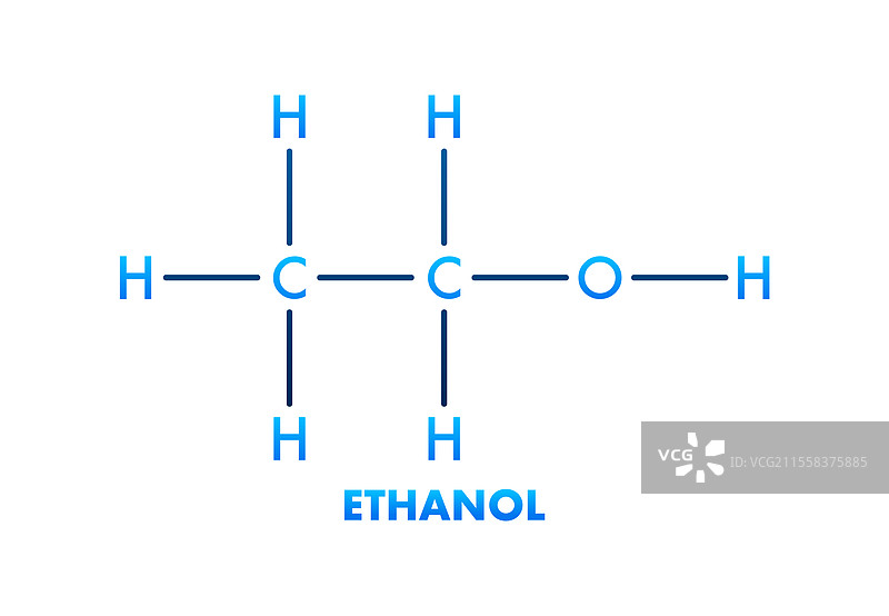 乙醇的分子结构及化学式图片素材