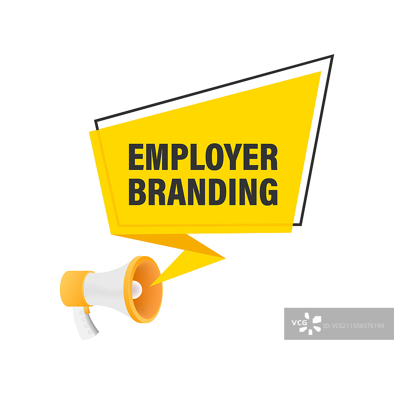 用扩音器宣布雇主品牌及演讲内容图片素材