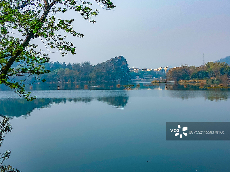 早上的江景图片素材