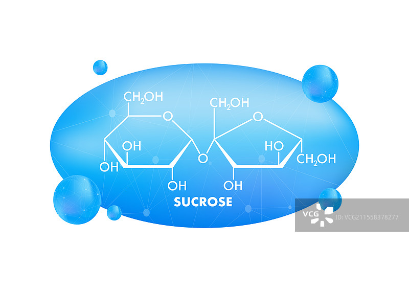 蔗糖的分子结构及化学式图片素材
