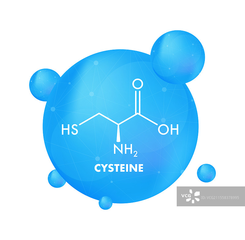 半胱氨酸氨基酸的化学式和图片素材